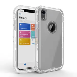 Rugged 3 1 Shockproof Clear Case iPhone Max