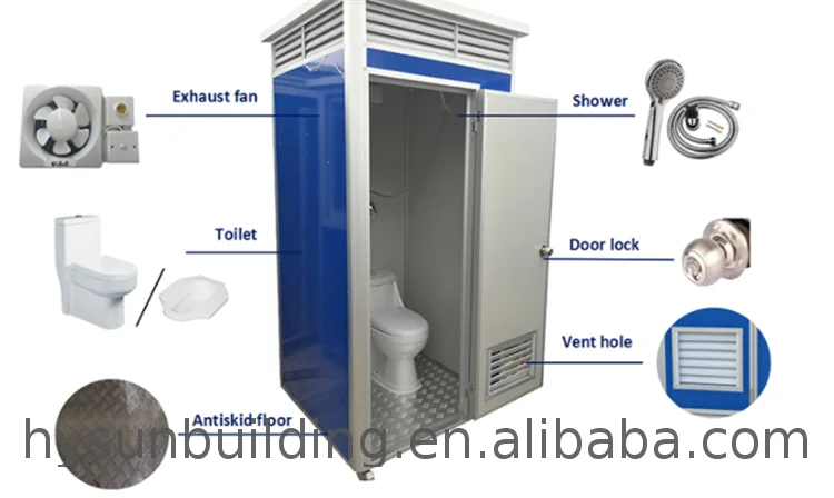 mobile toilet and bath