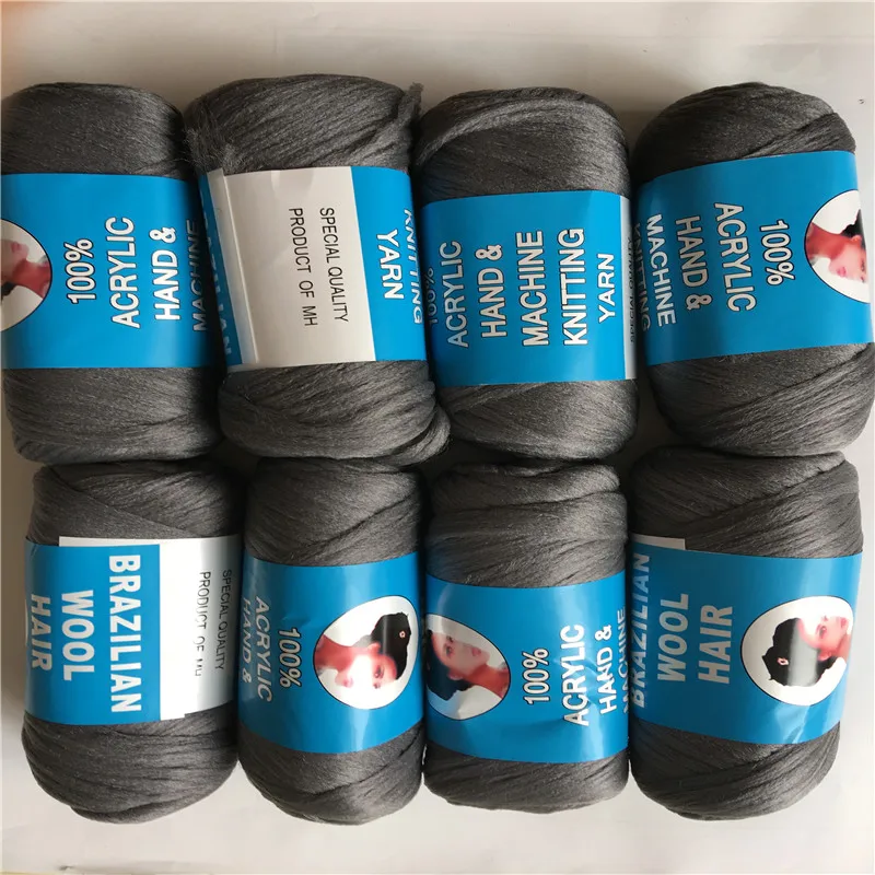 Wholesale New Brazilian Wool African Hair Yarn Hand Knittingarn 12 Balls Per Lot Blended Scale