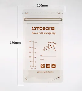 Image of Breast milk storage bag 50 pieces/bag Baby Food Storage 220ml Disposable Practical and convenient breast milk Freezer Bags