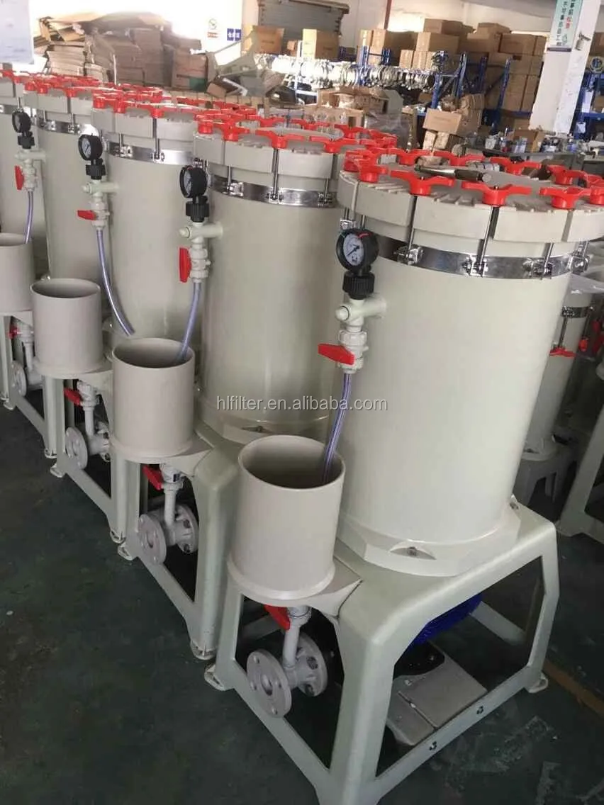 
PP/PVC/PVDF Acid resistant chemical filter for plating/surface treatment 