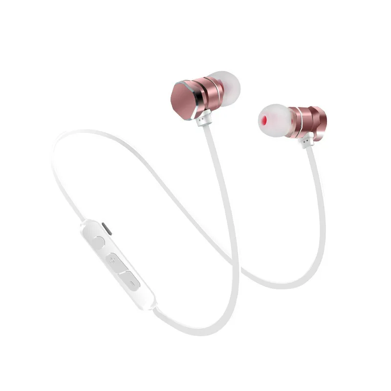 

Wireless Headset X3 Sport wireless purchasable noise cancelling Headphone Sweatproof Music Stereo Earphone For IOS and android, White black gold rose