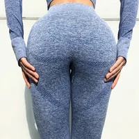 

Hot sale Women Hollowed Seamless Activewaer Long Sleeve Gym Cropped Tops Yoga Pants Sets