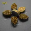 Fashion 13x9mm Pear Copper Natural Agate Druzy Stone For Necklace