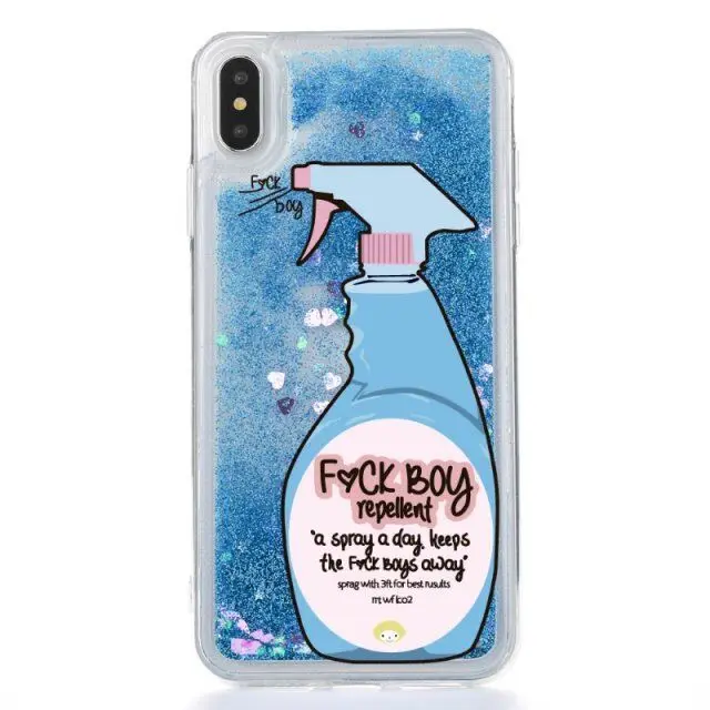 Funny Detergent UV Printed Silicone Liquid Shiny Sparkle Cell Phone Case For iPhone 11 X XS MAX