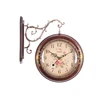 2 sided vintage wooden wall clock