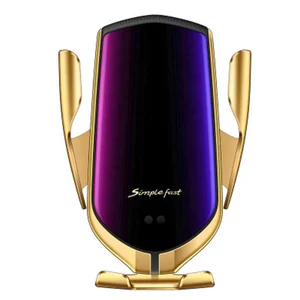 R1 Automatic Clamping 10W Wireless Car Charger iPhone Huawei