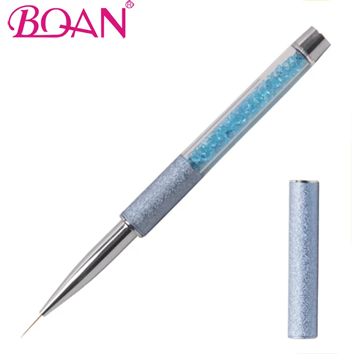 

2016 BQAN Latest Rhinestone Design Thin Liner Nail Brush Professional Nail Art Painting Brush, Blue