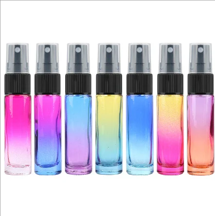 10ml Rainbow Perfume Spray Bottle Glass Refillable Cosmetic Liquid ...