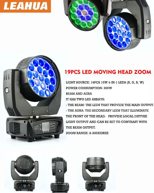 Как прописать в lightjockey led zoom wash 19x15w with 2in1 fly case