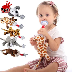Image of Baby Boy Girl Dummy Pacifier Clip Chain Plush Animal Toys Soother Nipples Holder 0-2 year