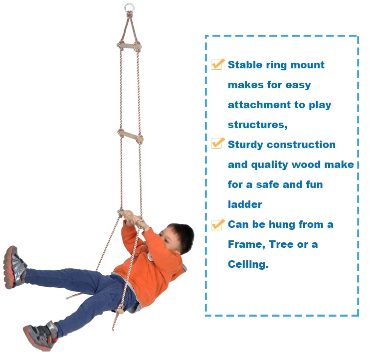 Children Physical Training Fitness Swing Climbing Rope With Plastic ...