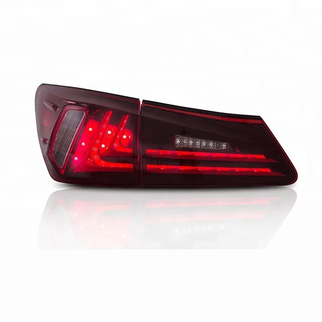 

Fits For Lexus IS-F/IS250/IS350 2006-2014 Modified Tail Lights Rear Lamps VLAND Brand Taillights Assembly, Red/clear, smoked