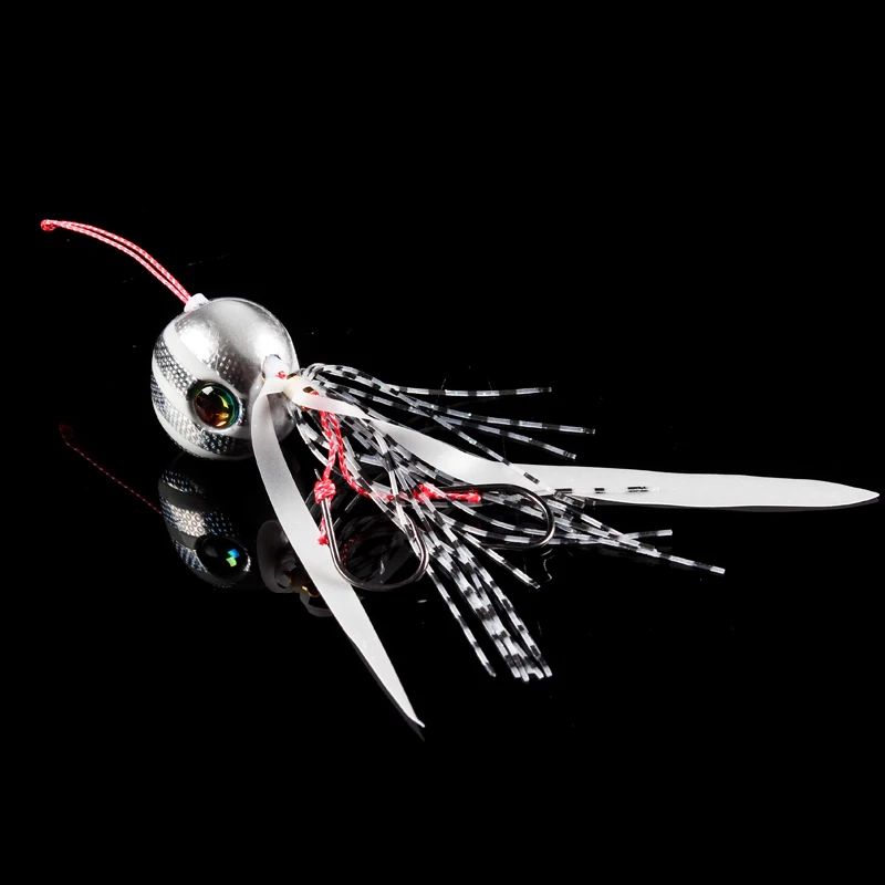 

Japan quality Lurekiller New Glow Rubber jig Slider Jig Lead Fish Jigging lure 120g, 4 colors