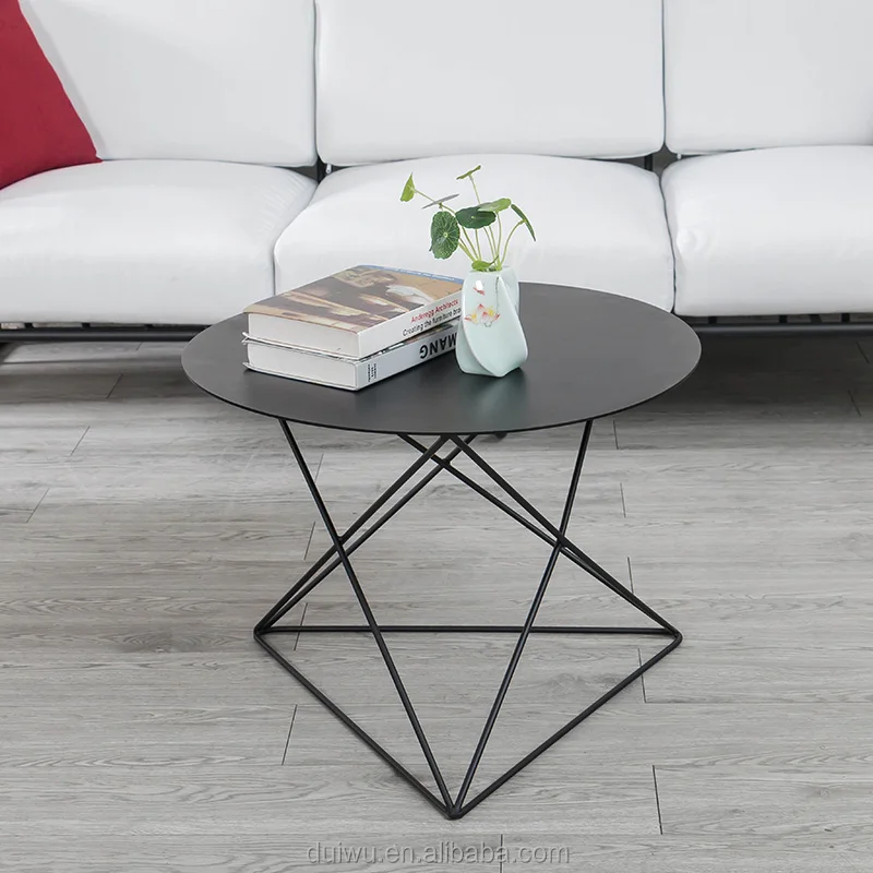 China Factory Direct Polygonal Metal Coffee Table Modern Design