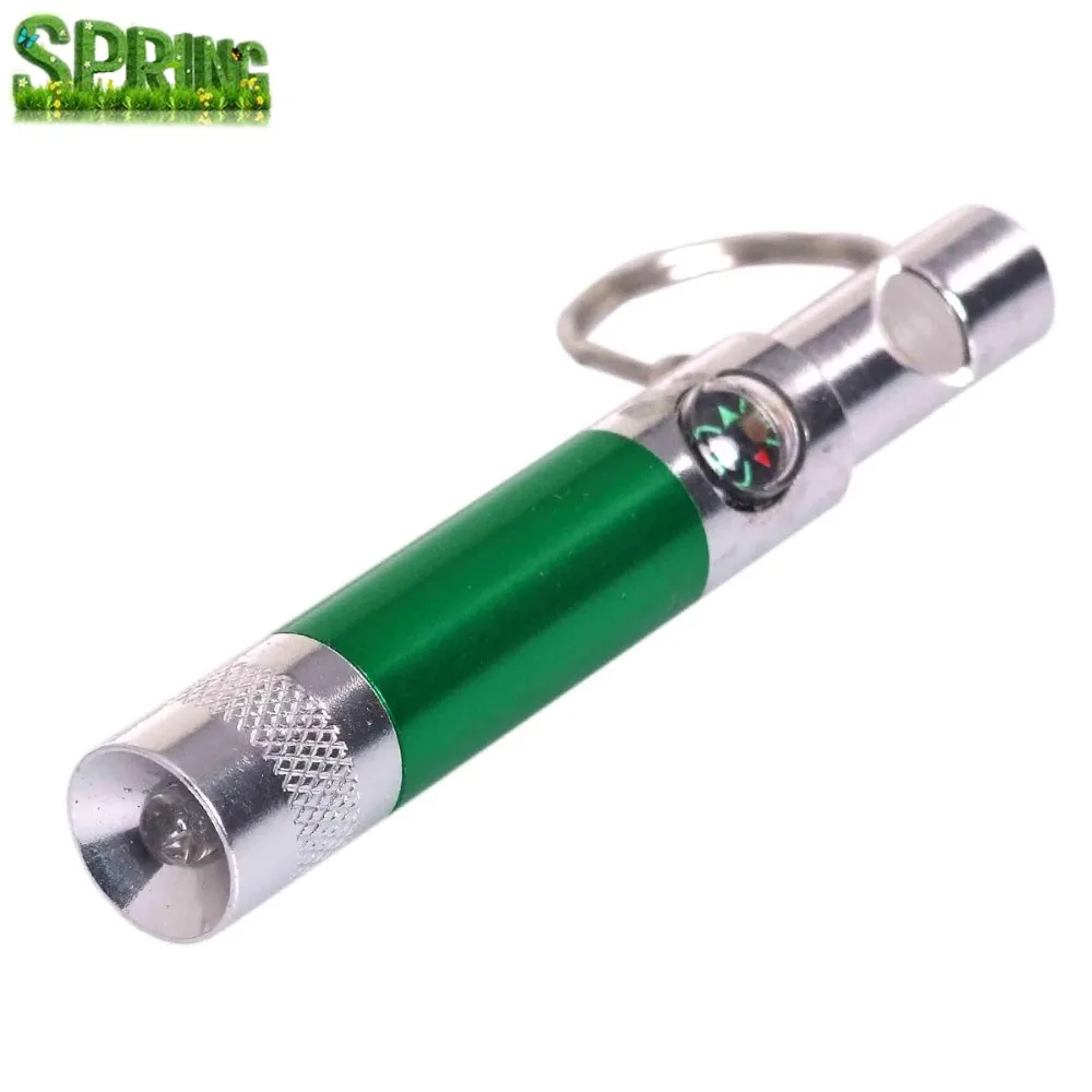 

self defense outdoor Metal Survival whistle with compass / camping sport led electronic whistle with keychain