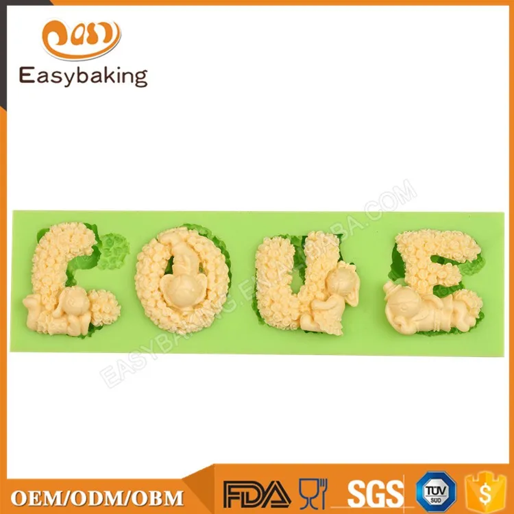 ES-1505 LOVE Silicone Molds for Fondant Cake Decorating
