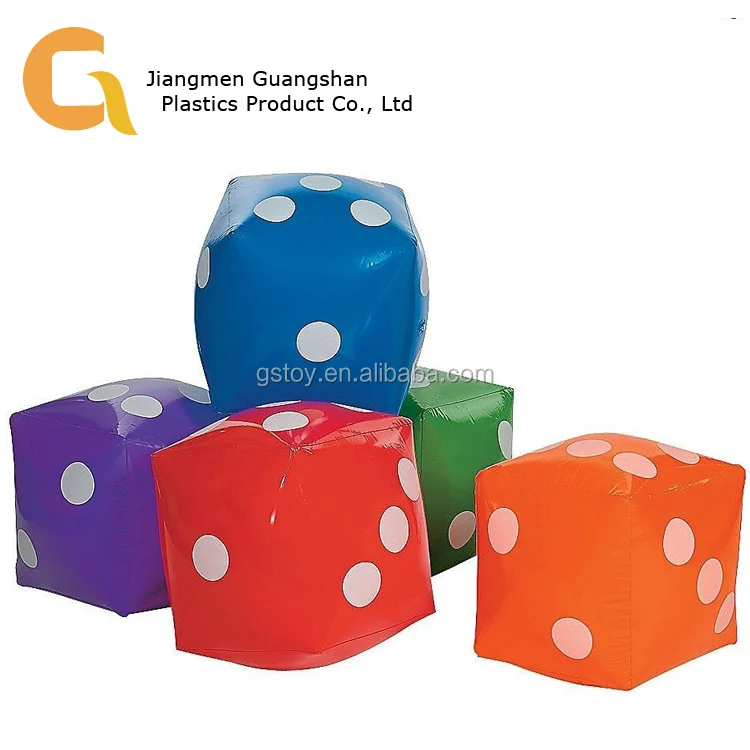 Customized Big Funny Blue Inflatable Large Size Dice For Party Game