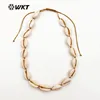 WT-JN024 WKT Wholesale Real Shell Bracelet Natural Raw Stone Pendant Delicate Jewelry Making Bracelet