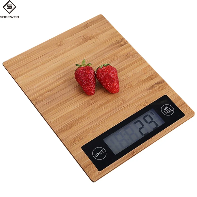 

Beautiful bamboo food digital kitchen scales