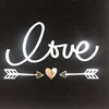 Custom Marks and Love Shot Logo Cheap Glitter Iron on Ready to ship