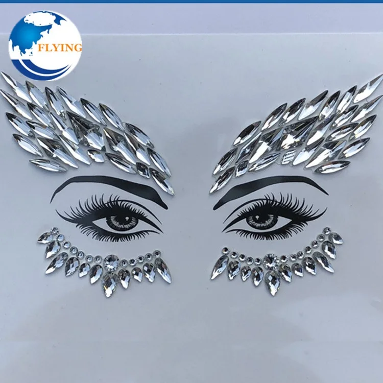 Glitter Adhesive Face Gems Rhinestone Jewelry Festival Party Body Tattoo  Sticker - Buy Face GemsAdhesive Crystal Face GemsFace Jewelry Gems  Sticker Product on Alibabacom