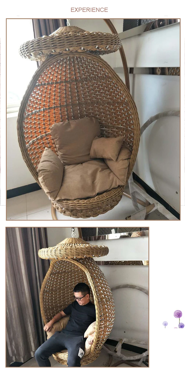 Rattan Outdoor Furniture Egg Hanging Swing Leisure Chair
