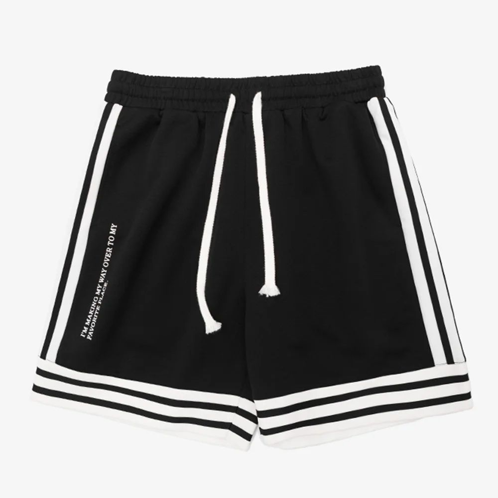 

New design in stock no moq fashion male track short pants black men athletic casual jogger shorts, N/a