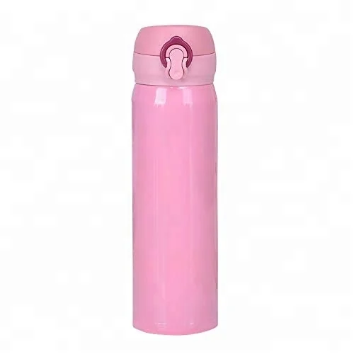 

16OZ coffee and tea friendly leak-proof stainless steel bottle pink travel mug thermos vacuum flask with built-in sipping design, Customized color