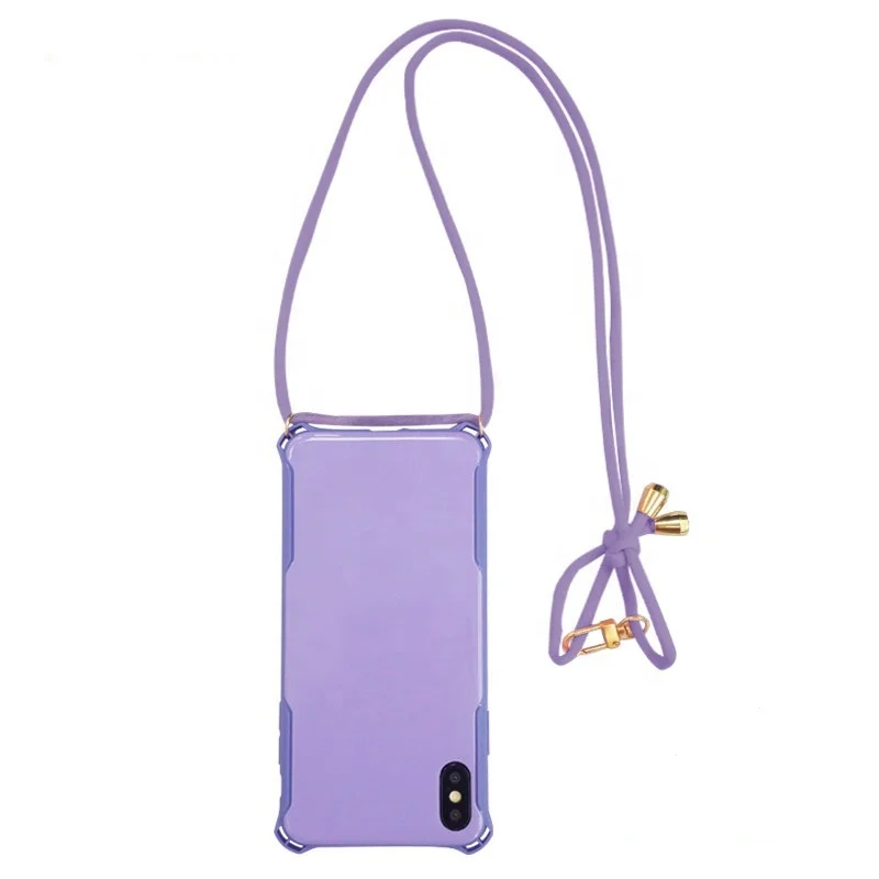 

Colorful 2 in 1 Shockproof Lanyard Phone Case for iPhone Xs Max,Adjustable Long Necklace Hanging Strap Outdoors Travel Case