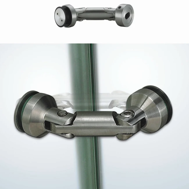 
fixed glass connector two way arm design stainless steel spider ss316 