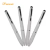 Promotional Gift Personalised Pens Small Quantity White Twist Stylus Pens For Touch Screens