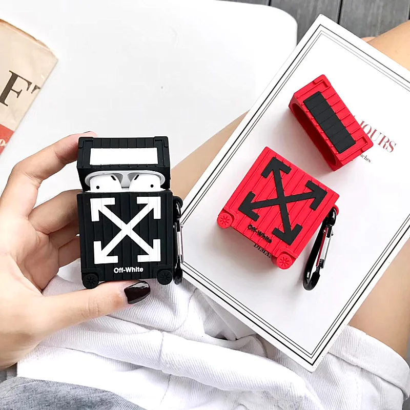 

3D suit case silicone cases for airpod 2 cover for apple airpod case cover earphone covers for air pod case skin covers, As picture show