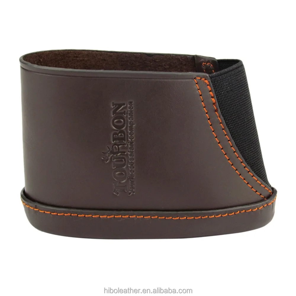 

Genuine Leather Hunting Shooting Gun Slip-on Recoil Pad, Brown(as picture)