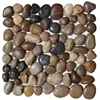 dark grey natural tumble flat river pebble cobblestone floor tile stone