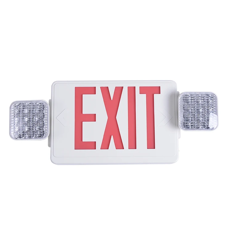 Ceiling and Wall Mounted UL listed battery backup led combo emergency exit sign light