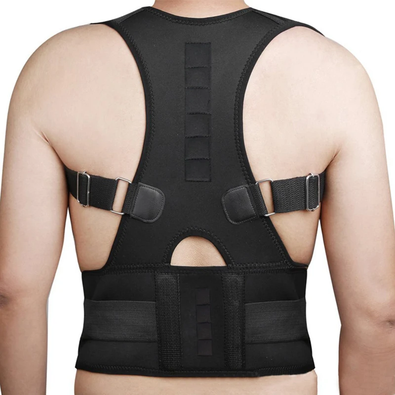 

CE/FDA Magnetic Hot sale Posture Corrector Back Brace to Correct Posture Back Support Posture Lumbar Belt, Black/yellow