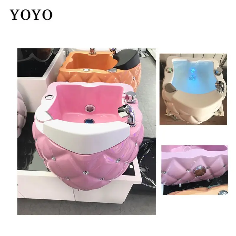 Yoyo Company Pipeless Pedicure Bowls Pink Portable Chair Spa Massage