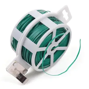 Image of Hortiking 100m Gardening Tools of Agriculture Plastic Coated Twist Tie Roll Wire Spool Cable 100m