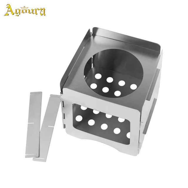 

Stainless Steel Coating Alcohol Wood Stove in Stock Small Size