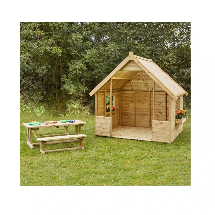 New Natural Kids Montessori Educational Outdoor Indoor Wooden Playhouse