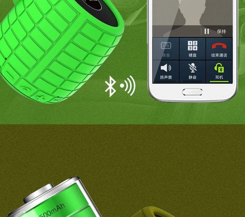 Bluetooth Wireless Portable Mini Waterproof Smart Outdoor Hand Grenade Bomb Speaker
