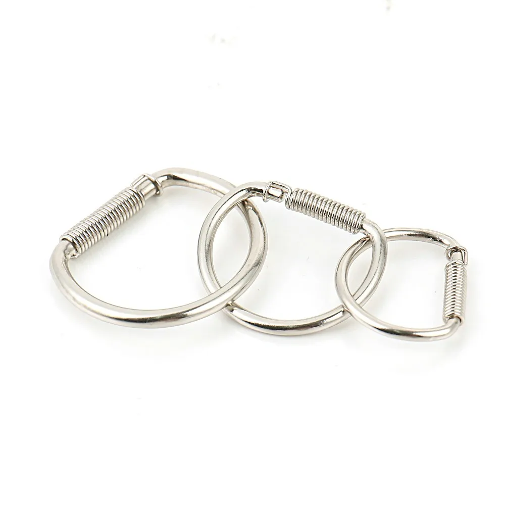 Factory Price Custom Stainless Steel D Shaped Key Ring Keychain Buy