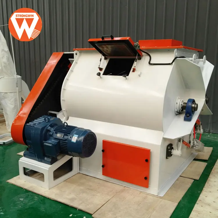 Strongwin Easy Operation 1000kg/p Pig Cattle Poultry Feed Mixer With
