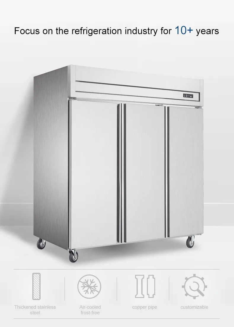 1600 L Commercial 3 Doors Commercial Restaurant Upright Freezer Buy
