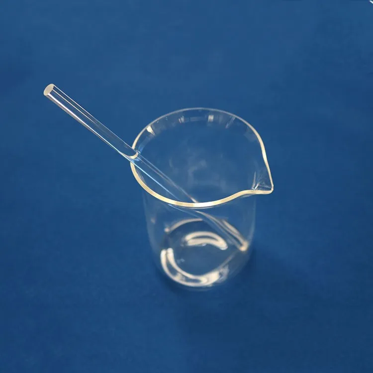 实验室耐高温石英玻璃量杯搅拌棒