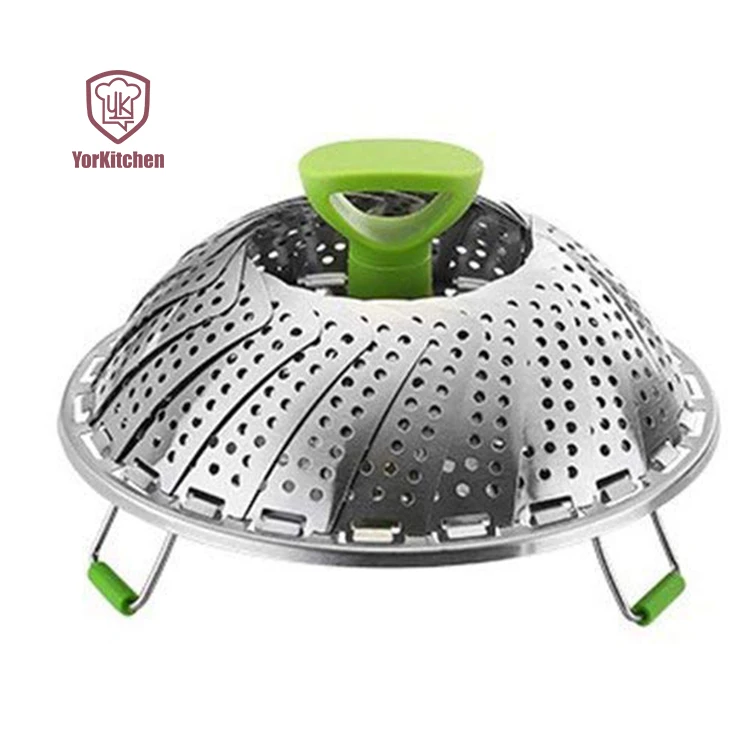 

Collapsible Steamer Basket Vegetable Steaming Baskets Made From Dependable Stainless Steel That Cleans Easy and Lasts For Years