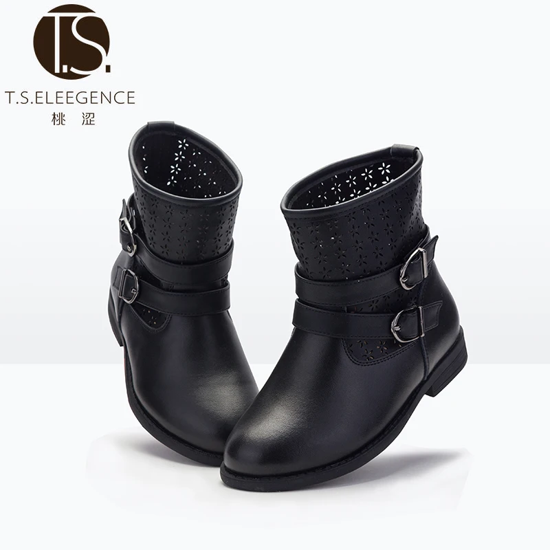 2018 Children Comfortable Winter Warm And Popular Black Brown Stock Girl School Kids Boots Flat Fancy Warm Snow Boots , Buy Fancy Warm Snow