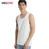 Guangzhou factory OEM 95% cotton 5% spandex quick dry running sports plain blank custom printing logo white men gym singlets