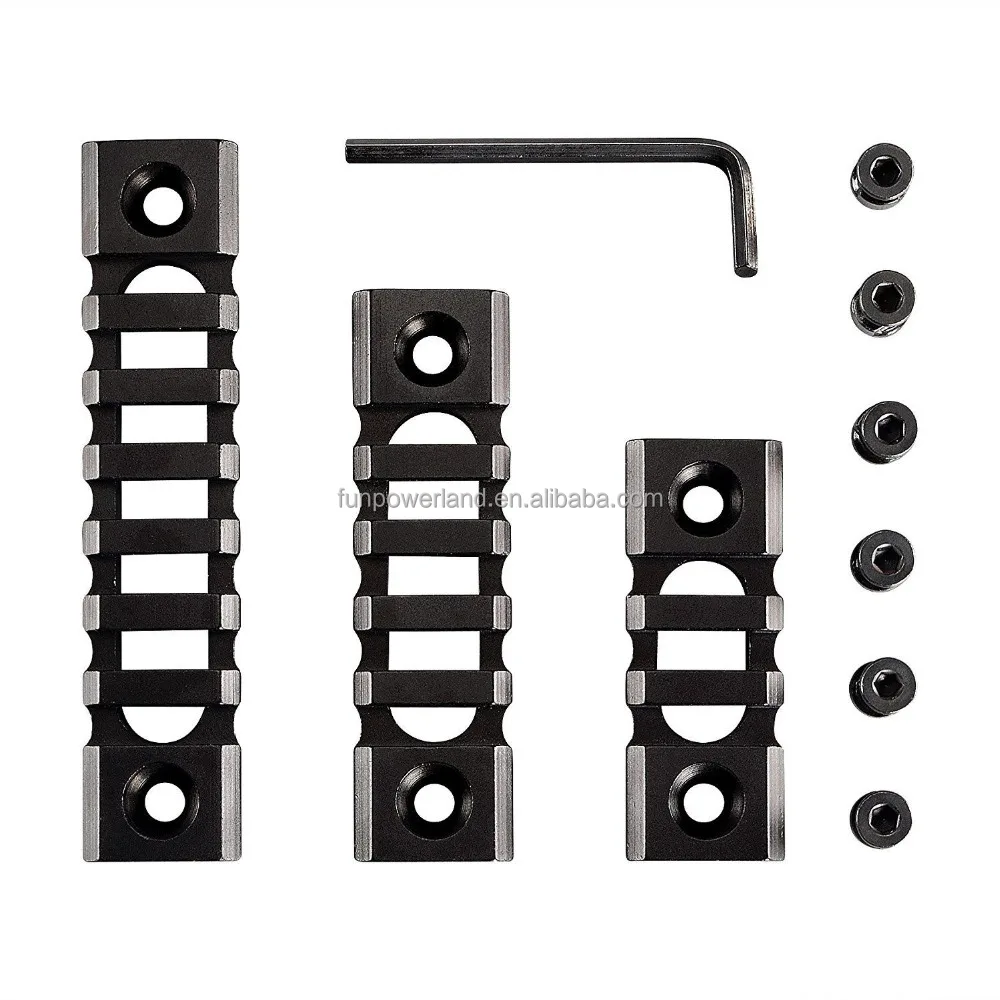 

Super Lightweight Keymod Picatinny Rail Sections,pack of 3,3-slot,5-slot,7-slot, Black